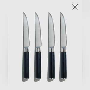NEW! Quince- Essentials Japanese Damascus Steak Knife Set Of 4! (Z2)